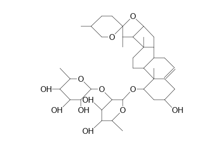Ruscogenin-1-O.alpha.-L-rhamnopyranosyl-(1-2).beta.-D-fucopyranosid