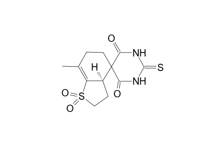 7-Methyl-2'-thioxo-3,3a,5,6-tetrahydro-2H,2'H-spiro[1-benzothiophene-4,5'-pyrimidine]-4',6'(1'H,3'H)-dione 1,1-dioxide