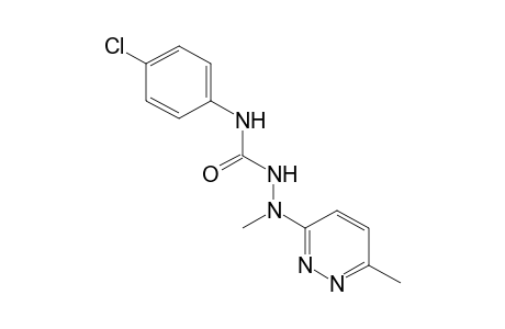 4-(p-chlorophenyl)-1-methyl-1-(6-methyl-3-pyridazinyl)semicarbazide