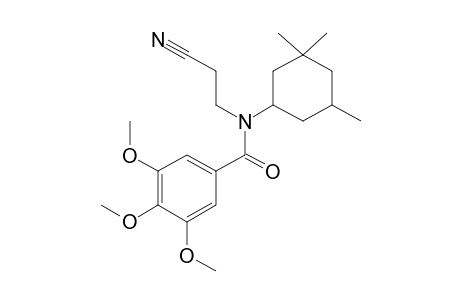 N-(2-cyanoethyl)-3,4,5-trimethoxy-N-(3,3,5-trimethylcyclohexyl)benzamide