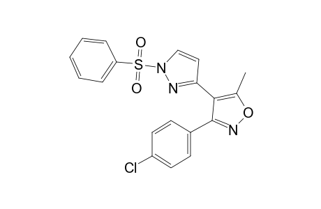 3-(4-Chlorophenyl)-5-methyl-4-[1-(phenylsulfonyl)-pyrazol-3-yl]isoxazole