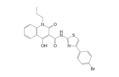 N-[4-(4-bromophenyl)-1,3-thiazol-2-yl]-4-hydroxy-2-oxo-1-propyl-1,2-dihydro-3-quinolinecarboxamide