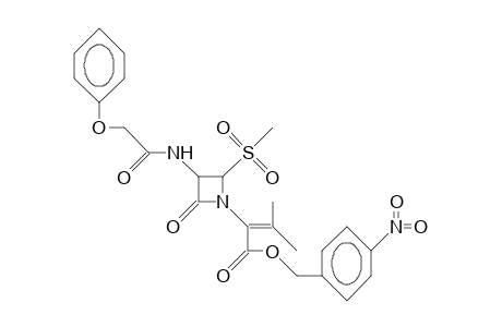 (2R,3R)-(4-Nitrobenzyl 3-methyl-2-[2-methylsulfonyl-4-oxo-3-phenoxyacetamido-azetidin-1-yl]-but-2-enoate)