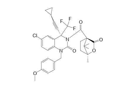 #8A;1-[[(4S)-6-CHLORO-4-(2-CYCLOPROPYLETHYNYL)-1-[(4-METHOXYPHENYL)-METHYL]-2-OXO-4-(TRIFLUOROMETHYL)-1,3,4-TRIHYDROQUINAZOLIN-3-YL]-CARBONYL]-4,7,7-TRIMETHYL-