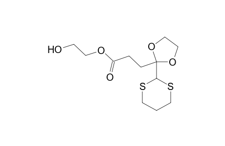 1,3-Dioxolan-2-ylpropanoic acid, 2-(1,3-dithian-2-yl)-, 2-hydroxyethyl ester