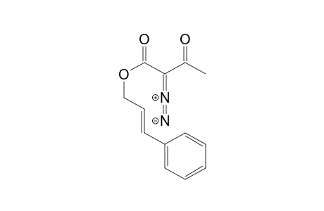 (E)-(3-Phenylallyl) 2-diaza-3-oxobutyrate