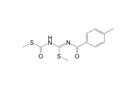 Carbamothioic acid, [[(4-methylbenzoyl)amino](methylthio)methylene]-, S-methyl ester