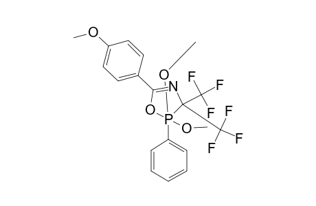 5-PARA-ANISYL-3,3-BIS-(TRIFLUOROMETHYL)-2,2-DIMETHOXY-2-PHENYL-DELTA-4-1,4,2-LAMBDA-5-OXAZAPHOSPHOLINE