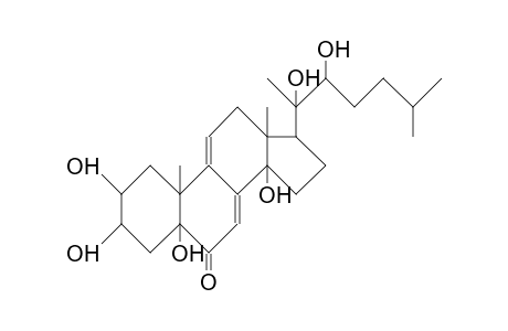 2b,3b,5,14,20,22-Hexahydroxy-5b-cholesta-7,9(11)-dien-6-one