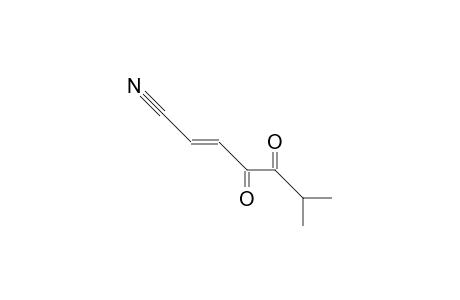 (E)-6-Methyl-4,5-dioxo-hept-2-ene-nitrile