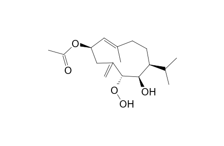 (2R,5R,6R,7S)-Germacra-1(10)E,4(15)-dien-5-hydroperoxy-2,6-diol-2-acetate