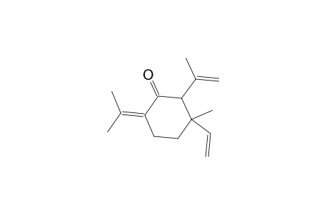 2-Isopropenyl-3-methyl-6-(1-methylethylidene)-3-vinylcyclohexanone