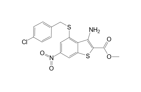 3-Amino-4-[(4-chlorobenzyl)thio]-6-nitro-benzothiophene-2-carboxylic acid methyl ester