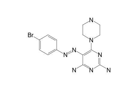 2,6-DIAMINO-5-[(PARA-BROMOPHENYL)-DIAZENYL]-4-PIPERAZINO-PYRIMIDINE
