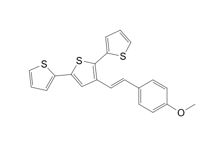 3-[(E)-2-(4-methoxyphenyl)ethenyl]-2,5-dithiophen-2-yl-thiophene