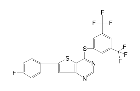 6-(p-FLUOROPHENYL)-4-[(alpha,alpha,alpha,alpha',alpha',alpha'-HEXAFLUORO-3,5-XYLYL)THIO]THIENO[3,2-d]PYRIMIDINE