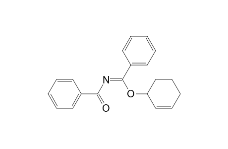 Benzenecarboximidic acid, N-benzoyl-, 2-cyclohexen-1-yl ester, (.+-.)-