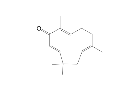 ZERUMBONE;2,6,9-HUMULATRIEN-8-ONE;2,6,9,9-TETRAMETHYL-(2E,6E,10E)-CYCLOUNDECA-2,6,10-TRIEN-1-ONE