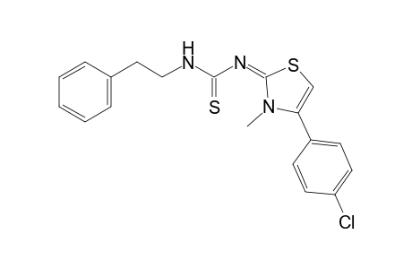 1-[4-(p-Chlorophenyl)-3-methyl-4-thiazolin-2-ylidene]-3-phenethyl-2-thiourea