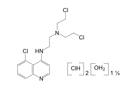 4-{2-[bis(2-chloroethyl)amino]ethylamino}-5-chloroquinoline, dihydrochloride, sesquihydrate