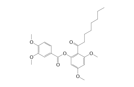 1-[2-(3,4-DIMETHOXYBENZOYLOXY)-4,6-DIMETHOXYPHENYL]-OCTAN-1-ONE