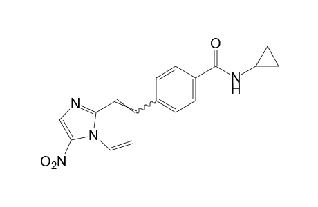 N-cyclopropyl-p-[2-(5-nitro-1-vinylimidazol-2-yl)vinyl]benzamide