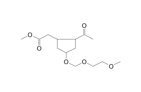 Methyl (2-acetyl-4-[(2-methoxyethoxy)methoxy]cyclopentyl)acetate