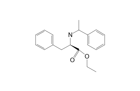 Ethyl 3-phenyl-2-((R)-1-phenylethyl)amino)propanoate