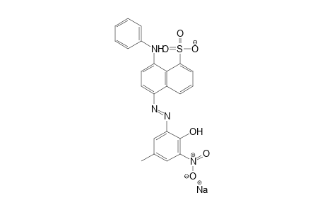 1-Naphthalenesulfonic acid, 8-anilino-5-[(6-hydroxy-5-nitro-m-tolyl)azo]-, sodium salt