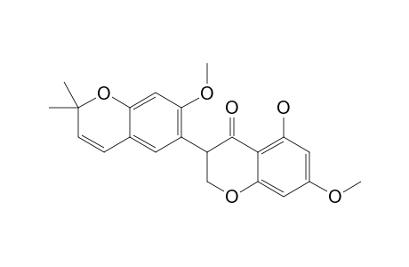 ERYPOEGIN-G;5-HYDROXY-7,2'-DIMETHOXY-2'',2''-DIMETHYL-2H-PYRANO-[5'',6'':4',5']-ISOFLAVANONE