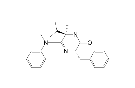 (3S,6R)-3-Benzyl-3,6-dihydro-6-methyl-6-(1'-methylethyl)-5-(N-methyl-N-phenylamino)pyrazin-2(1H)-one