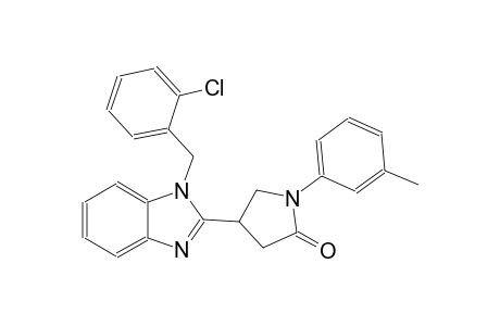 2-Pyrrolidinone, 4-[1-[(2-chlorophenyl)methyl]-1H-1,3-benzimidazol-2-yl]-1-(3-methylphenyl)-