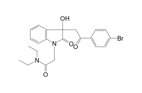 2-[3-[2-(4-bromophenyl)-2-keto-ethyl]-3-hydroxy-2-keto-indolin-1-yl]-N,N-diethyl-acetamide