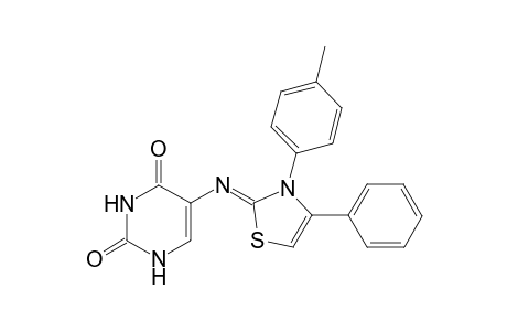 (Z)-5-((4-Phenyl-3-(p-tolyl)thiazol-2(3H)-ylidene)amino)pyrimidine-2,4(1H,3H)-dione