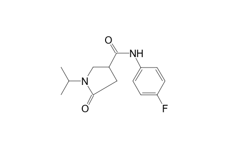 N-(4-Fluorophenyl)-1-isopropyl-5-oxo-3-pyrrolidinecarboxamide
