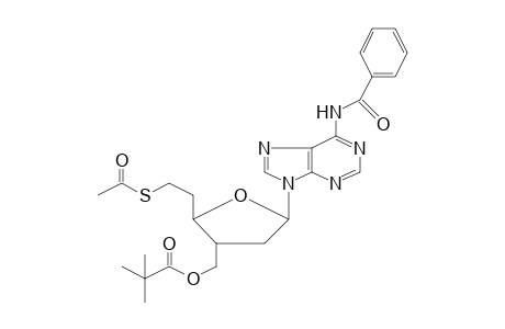 Propanoic acid, 2,2-dimethyl-, [2-[2-(acetylthio)ethyl]-5-[6-(benzoylamino)-9H-purin-9-yl]tetrahydro-3-furanyl]methyl ester, (2.alph