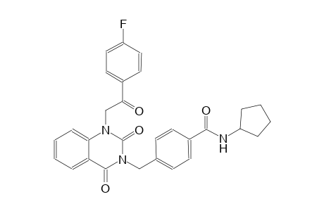 N-cyclopentyl-4-[(1-[2-(4-fluorophenyl)-2-oxoethyl]-2,4-dioxo-1,4-dihydro-3(2H)-quinazolinyl)methyl]benzamide