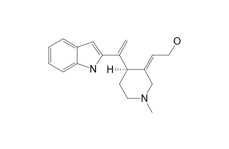 (+)-MANILAMINE;18-HYDROXY-19,20-DEHYDRO-7,21-SECO-ULEINE;2-{4-[1-(1-H-INDOL-2-YL)-VINYL]-1-METHYL-PIPERIDIN-3-YLIDENE}-ETHANOL