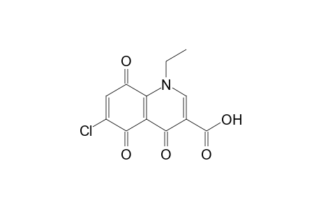 3-Quinolinecarboxylic acid, 6-chloro-1-ethyl-1,4,5,8-tetrahydro-4,5,8-trioxo-