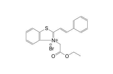 3-(2-ethoxy-2-oxoethyl)-2-[(E)-2-phenylethenyl]-1,3-benzothiazol-3-ium bromide