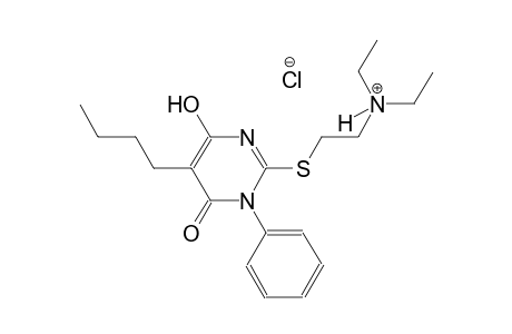 ethanaminium, 2-[(5-butyl-1,6-dihydro-4-hydroxy-6-oxo-1-phenyl-2-pyrimidinyl)thio]-N,N-diethyl-, chloride