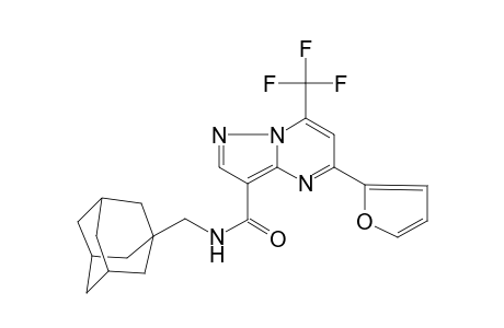 Pyrazolo[1,5-a]pyrimidine-3-carboxamide, 5-(2-furanyl)-N-(tricyclo[3.3.1.1(3,7)]dec-1-ylmethyl)-7-(trifluoromethyl)-