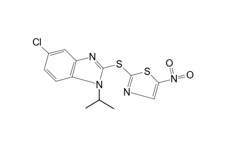 5-chloro-1-isopropyl-2-[(5-nitro-2-thiazolyl)thio]benzimidazole