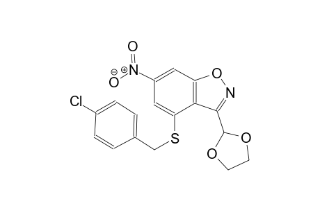 4-(4-Chloro-benzylsulfanyl)-3-[1,3]dioxolan-2-yl-6-nitro-benzo[d]isoxazole