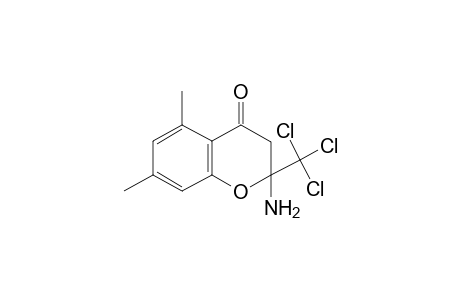 2-Amino-5,7-dimethyl-2-(trichloromethyl)-2,3-dihydro-4H-chromen-4-one