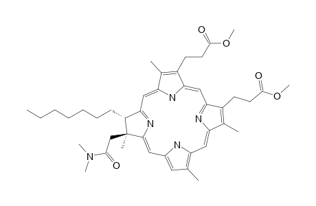 Dimethyl 3,3'-[(7rs,8rs-trans)-7-(dimethylcarbamoyl)methyl-8-heptyl-2,7,12,18-tetramethyl-7,8-dihydroporphyrine-13,17-diyl]dipropionate