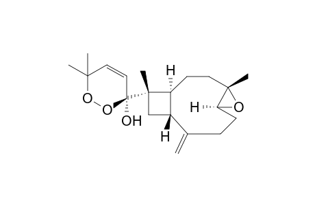 Sinugibberoside E [(1S*,4S*,5S*,9R*)-4,5-epoxy-12,15-epidioxy-17-acetoxy-xeniaphylla-8(19),13,dien-12-ol]