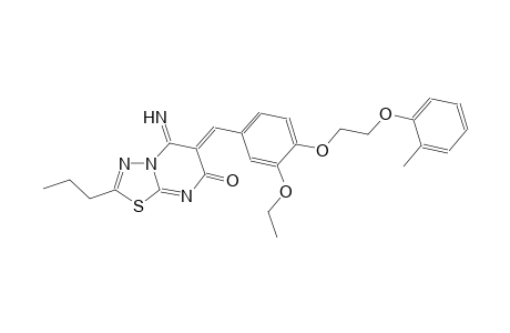 7H-[1,3,4]thiadiazolo[3,2-a]pyrimidin-7-one, 6-[[3-ethoxy-4-[2-(2-methylphenoxy)ethoxy]phenyl]methylene]-5,6-dihydro-5-imino-2-propyl-, (6Z)-