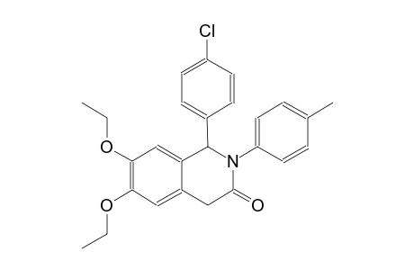 1-(4-chlorophenyl)-6,7-diethoxy-2-(4-methylphenyl)-1,4-dihydro-3(2H)-isoquinolinone