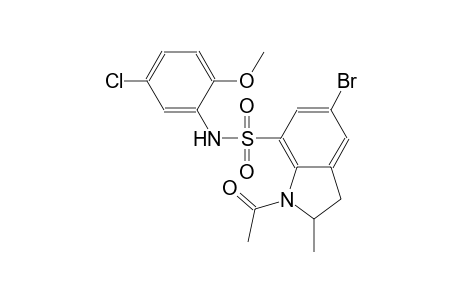 1H-indole-7-sulfonamide, 1-acetyl-5-bromo-N-(5-chloro-2-methoxyphenyl)-2,3-dihydro-2-methyl-